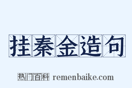 挂秦金造句是什么意思的图片
